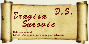 Dragiša Surović vizit kartica
